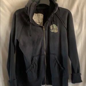 Cocoa black zip up jacket sweatshirt M